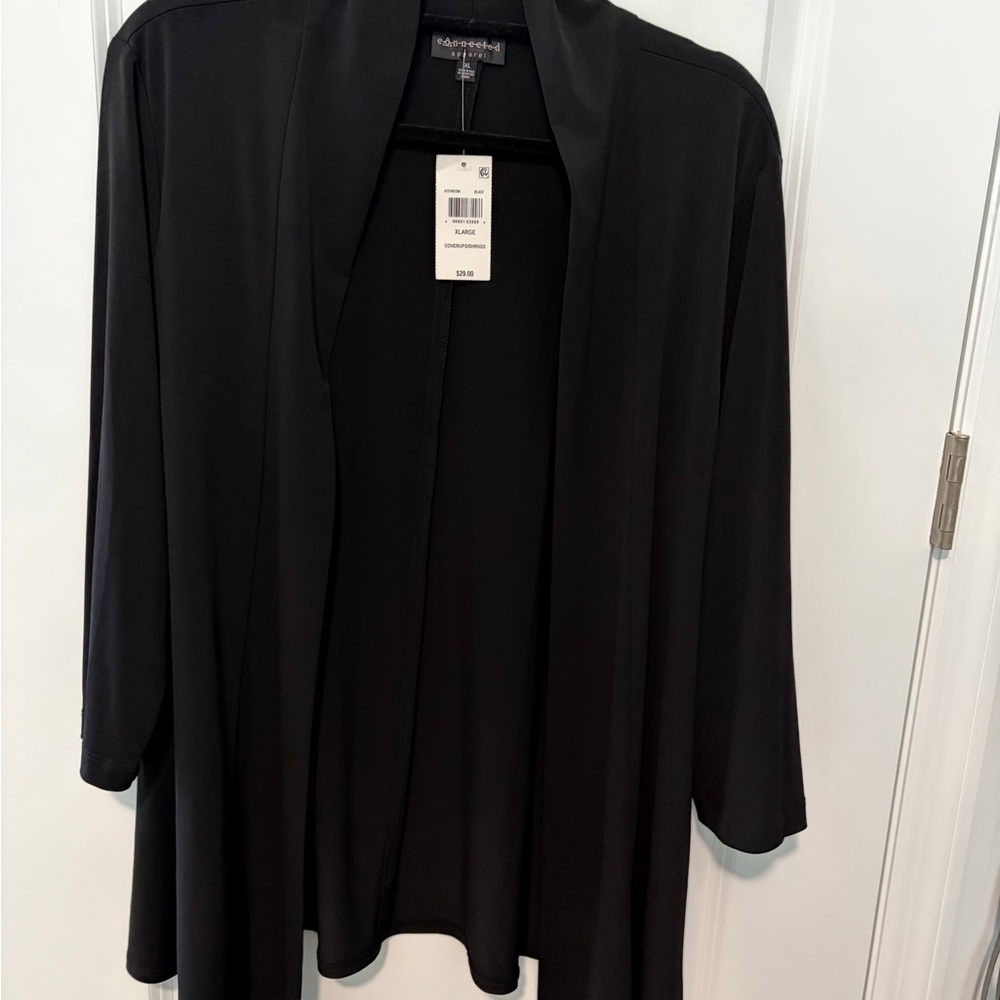 NWT Connected Apparel Open Front Draped Cardigan